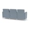 Lesro Siena 3 Seat Tandem Seating, Brushed Steel, RS RainSong Back, MD Titan Seat, RS RainSong Panels SN3103 - alternate 2